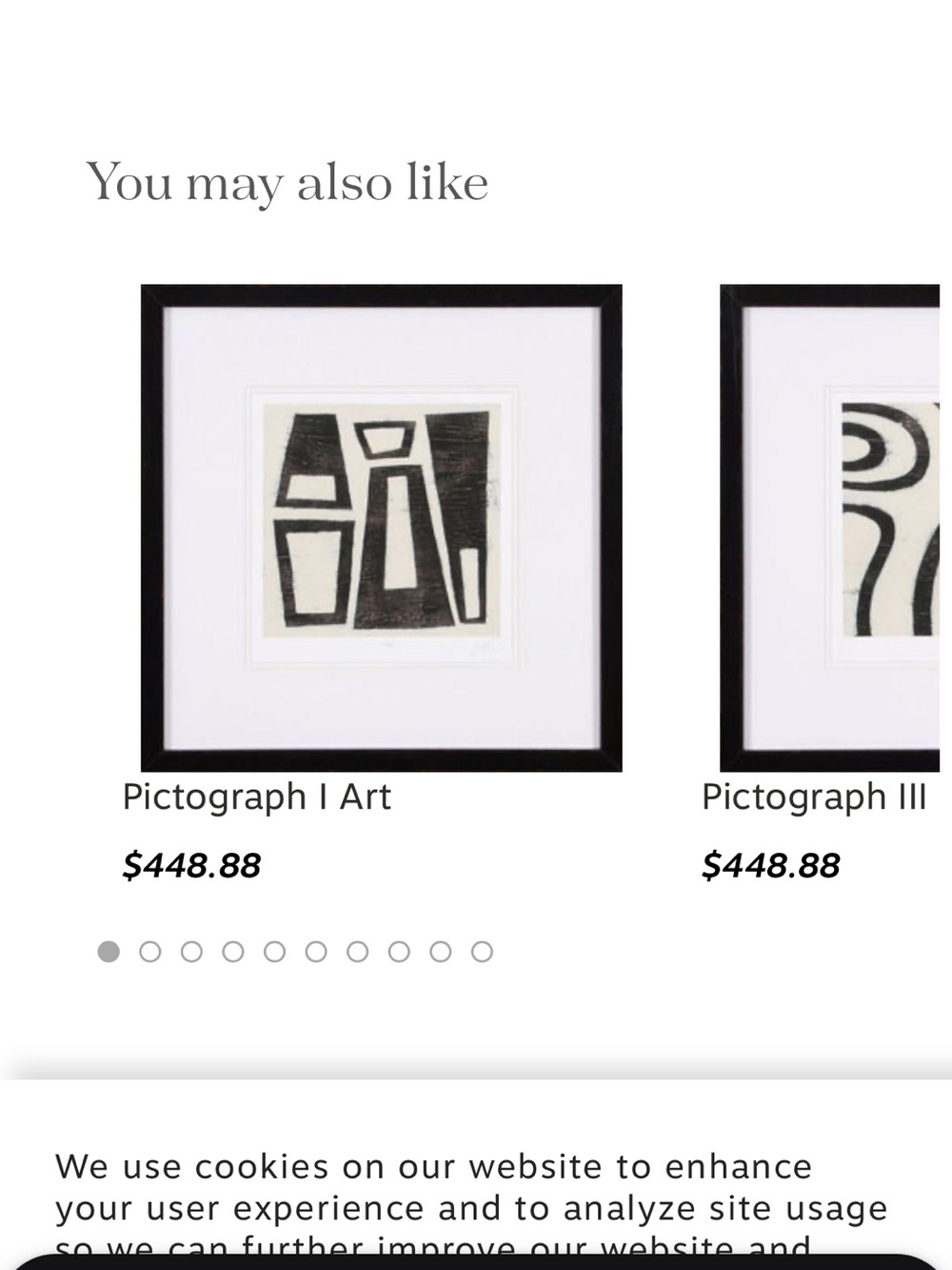 Pictograph I Art Print in Black and White